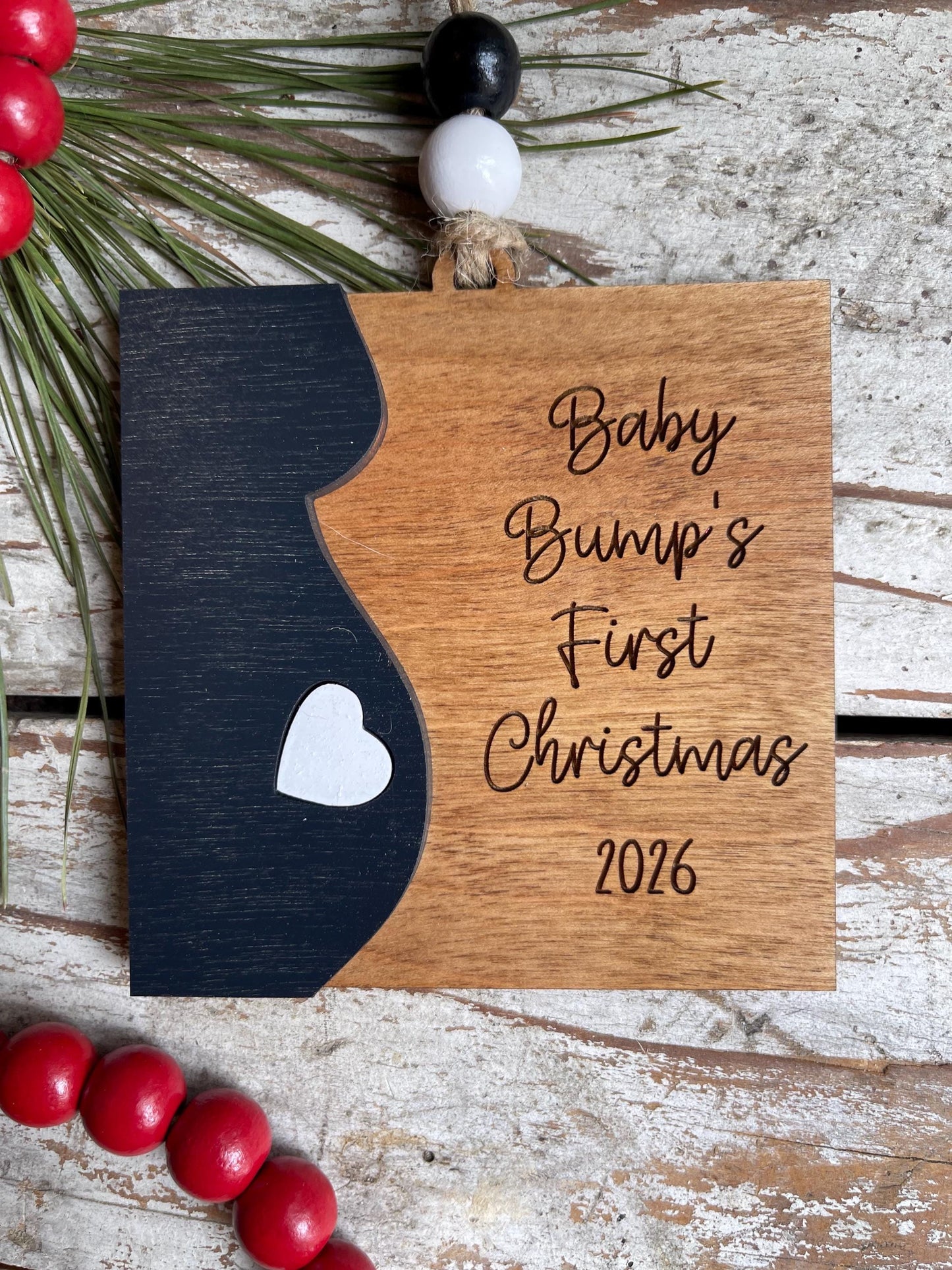 2026 Baby Bumps First Christmas Tree Ornament | Pregnancy Ornament | Gift for Expecting Parents | Baby Shower Gift