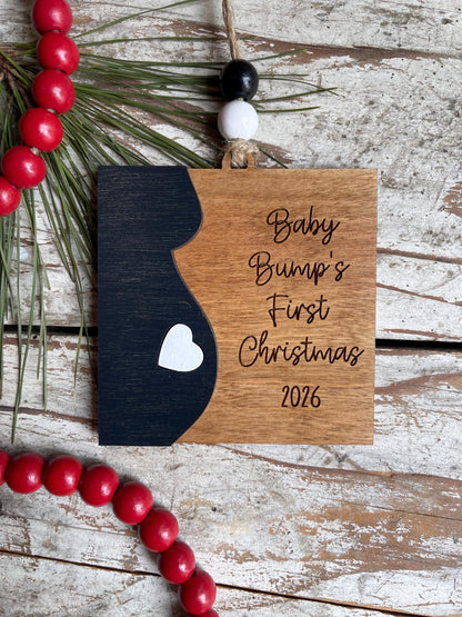 2026 Baby Bumps First Christmas Tree Ornament | Pregnancy Ornament | Gift for Expecting Parents | Baby Shower Gift