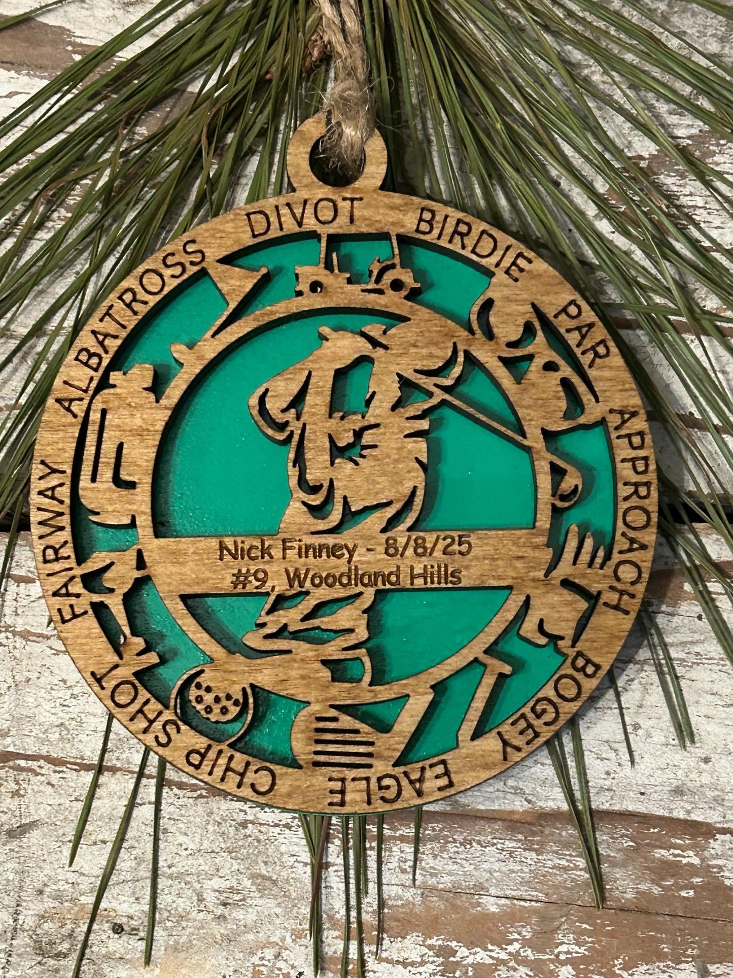 Personalized Golf Girl or Boy Christmas Tree Keepsake Ornament | High School Golf Team | Golf Tournament Keepsake | Golfer Hole in One