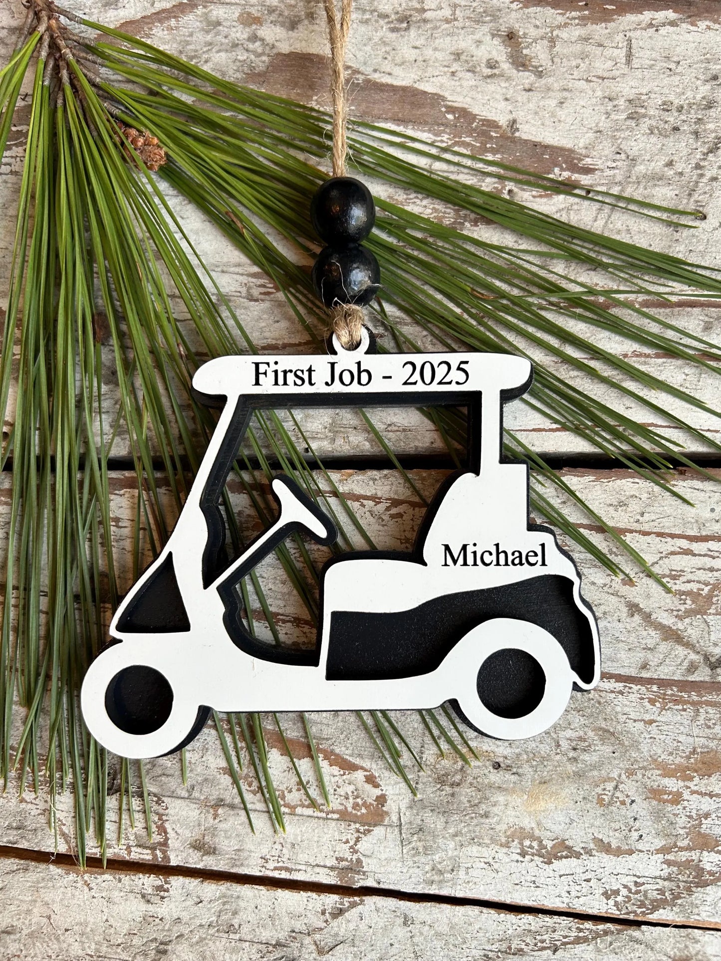Golf Cart Christmas Tree Ornament | Personalized Gift for Golf Lover | Golf Trip Souvenir | Golf Course Employees Gift | High School Golf