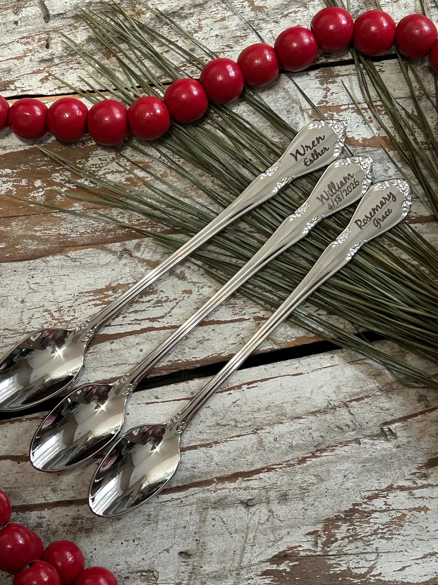 Personalized Baby Silver Spoon | Engraved Feeding Oneida Spoon for Toddler Baby Kid | Baby Shower Gift | Custom Girl or Boy Newborn Keepsake
