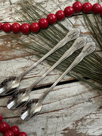 Personalized Baby Silver Spoon | Engraved Feeding Oneida Spoon for Toddler Baby Kid | Baby Shower Gift | Custom Girl or Boy Newborn Keepsake