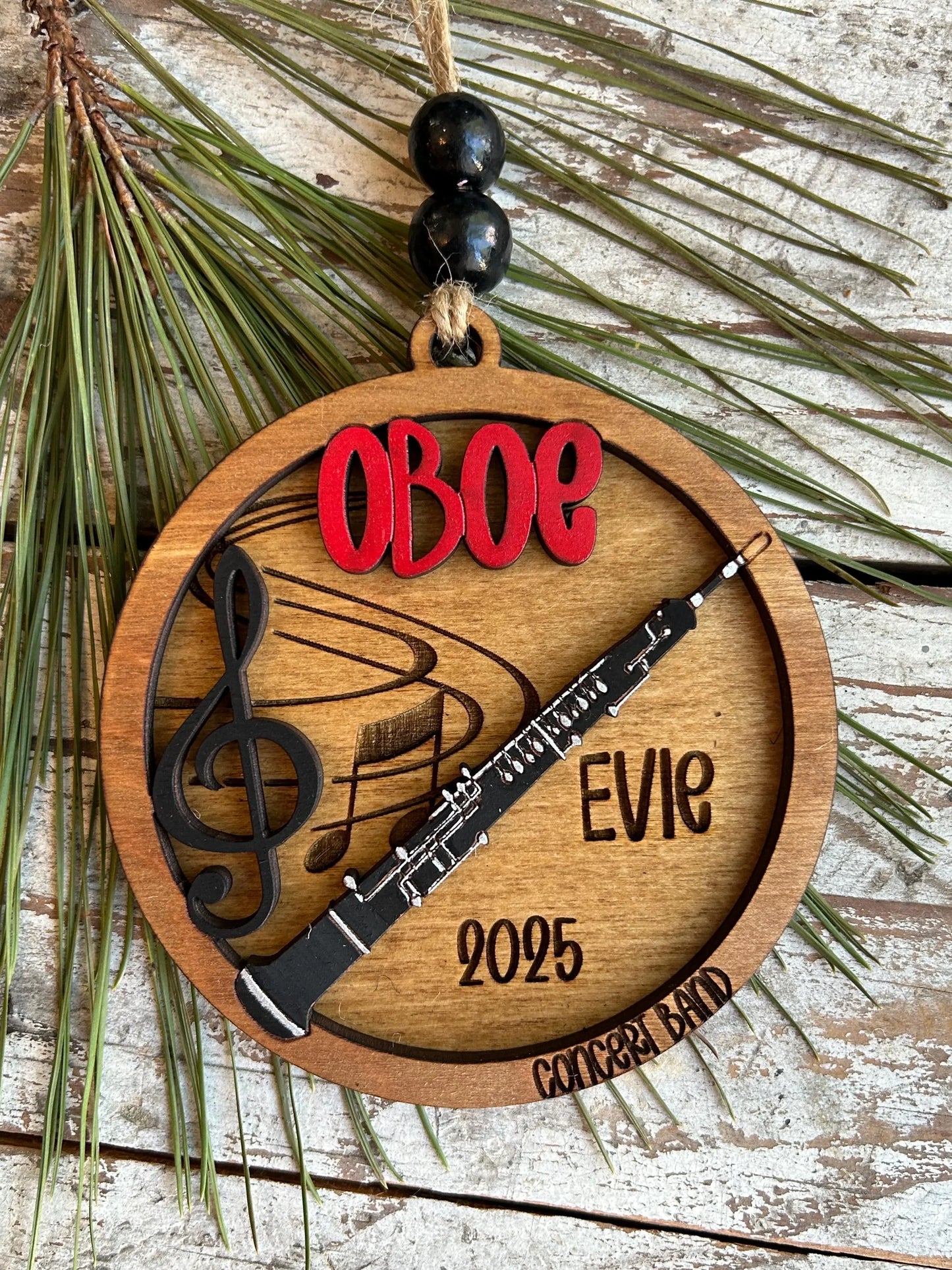 Personalized Oboe Marching Band Christmas Tree Ornament | Music Instrument Ornament | Woodwinds Custom  Band | Gift for Band Director