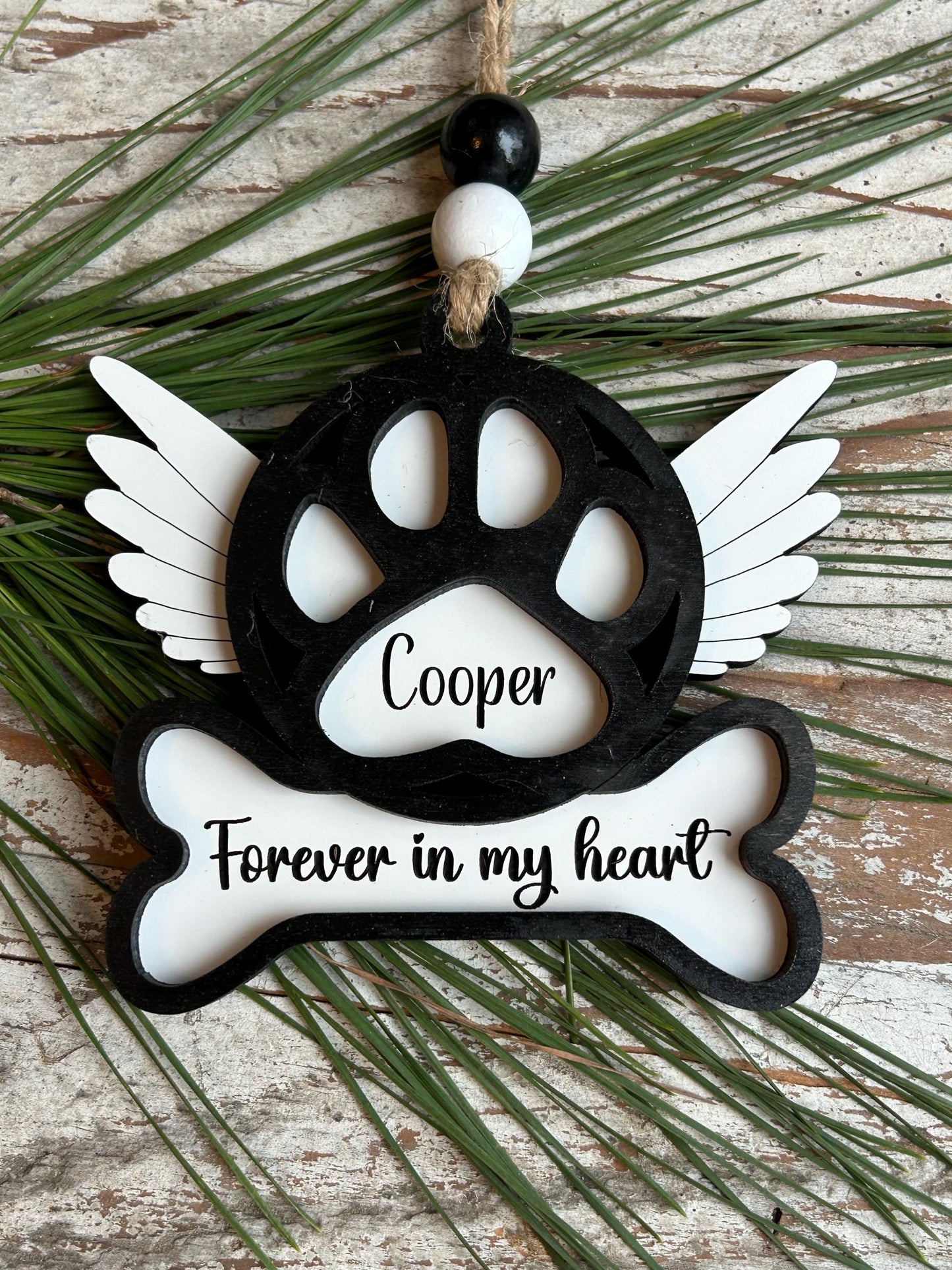 Personalized Dog Memorial Christmas Tree Ornament | Pet Loss Ornament | Dog Sympathy Ornament | Custom Dog Memorial | Dog Remembrance Gift