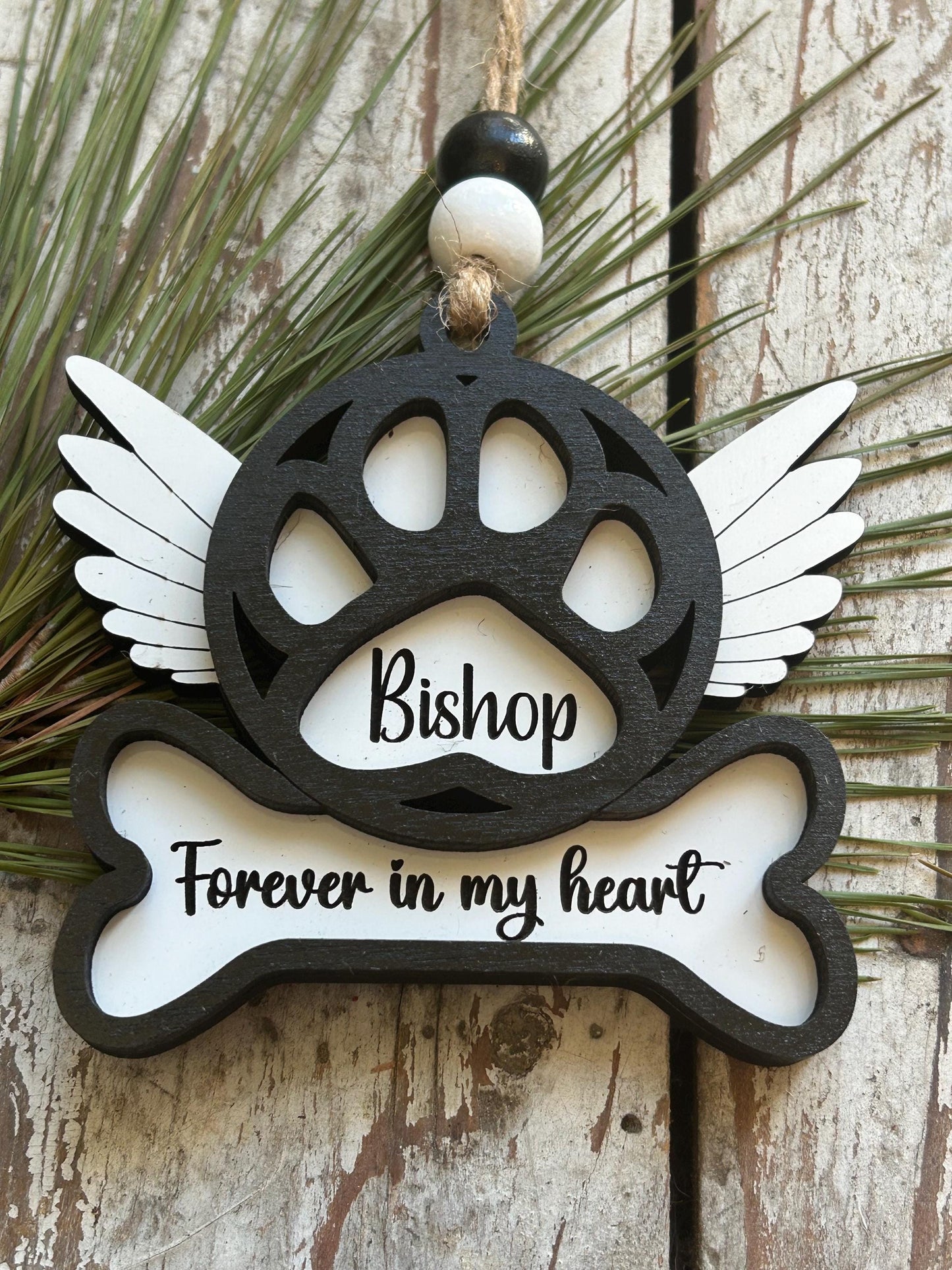 Personalized Dog Memorial Christmas Tree Ornament | Pet Loss Ornament | Dog Sympathy Ornament | Custom Dog Memorial | Dog Remembrance Gift