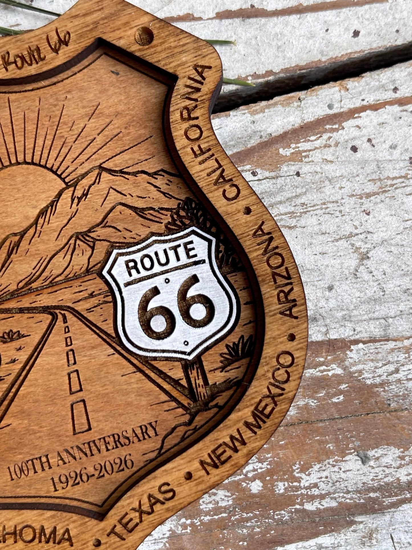 Route 66 100 Years Christmas Tree Ornament | The Mother Road Keepsake | Road Trip Souvenir Gift