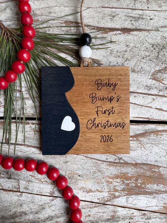 2026 Baby Bumps First Christmas Tree Ornament | Pregnancy Ornament | Gift for Expecting Parents | Baby Shower Gift