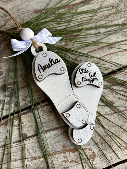 Personalized Clogging Dance Christmas Tree Ornament | Tap Shoes Ornament  | Dance Teacher Gift | Gift For Clogger