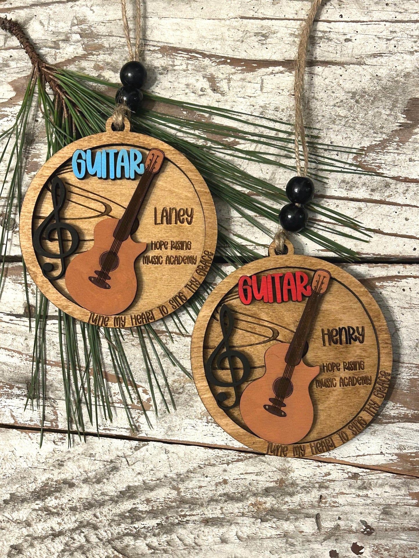 Personalized Electric Guitar Marching Band Christmas Tree Ornament |  Electric Guitar Player | Custom Guitar Gift | Gift for Guitar Lover