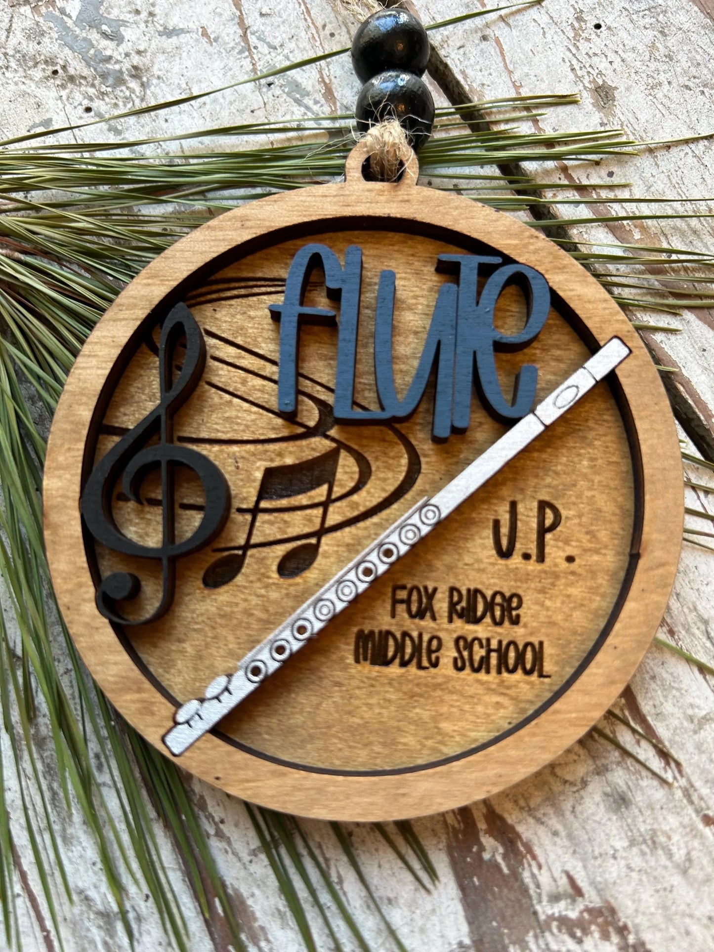 Personalized Flute Marching Band Christmas Tree Ornament | Music Instrument Ornament | Piccolo Custom Band Gift | Gift for Band Director