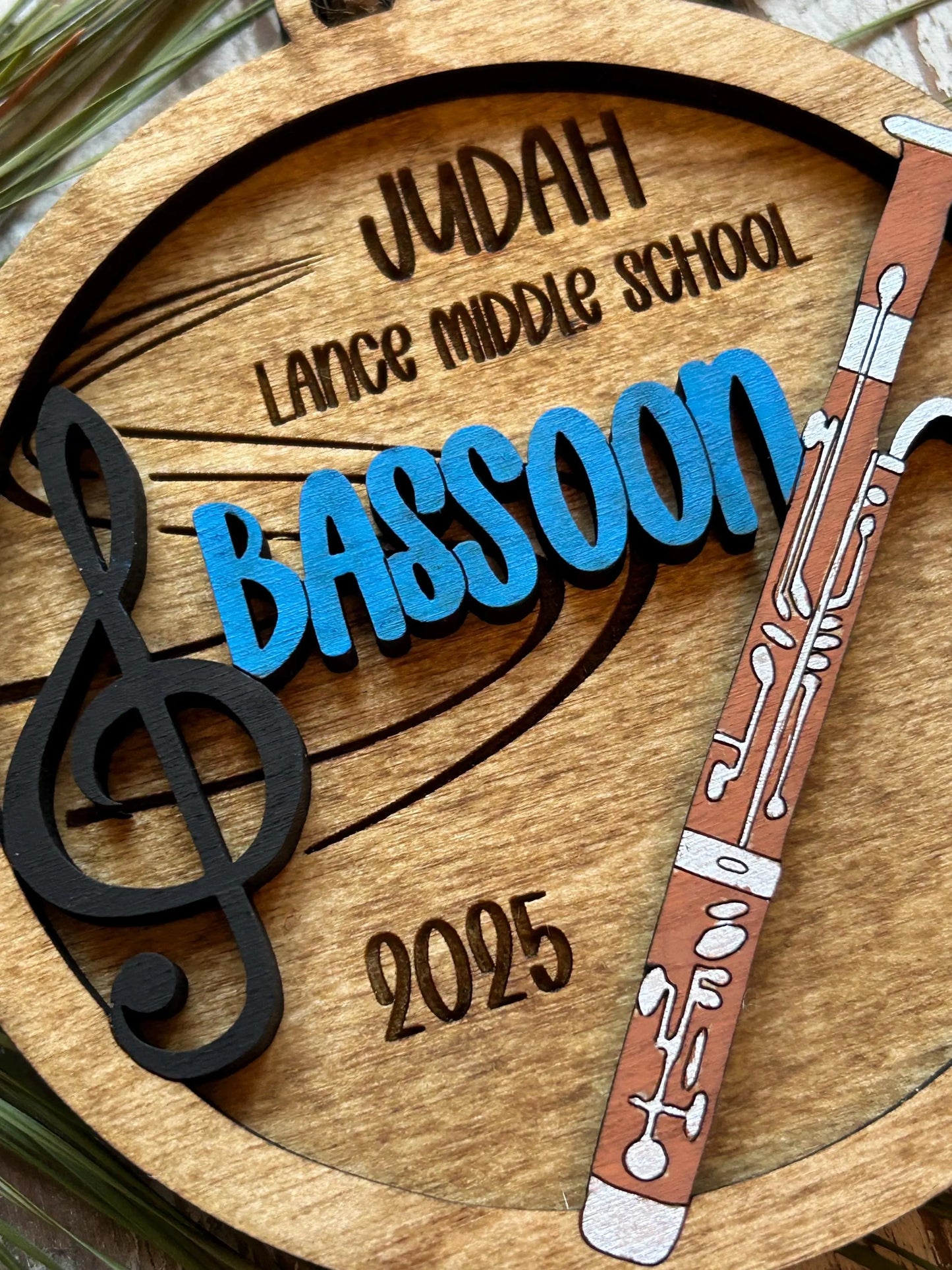 Personalized Bassoon Orchestra Christmas Tree Ornament | Bassoonist Gift | Custom Music Bassoon Lover Keepsake | Bassoon Player  Present