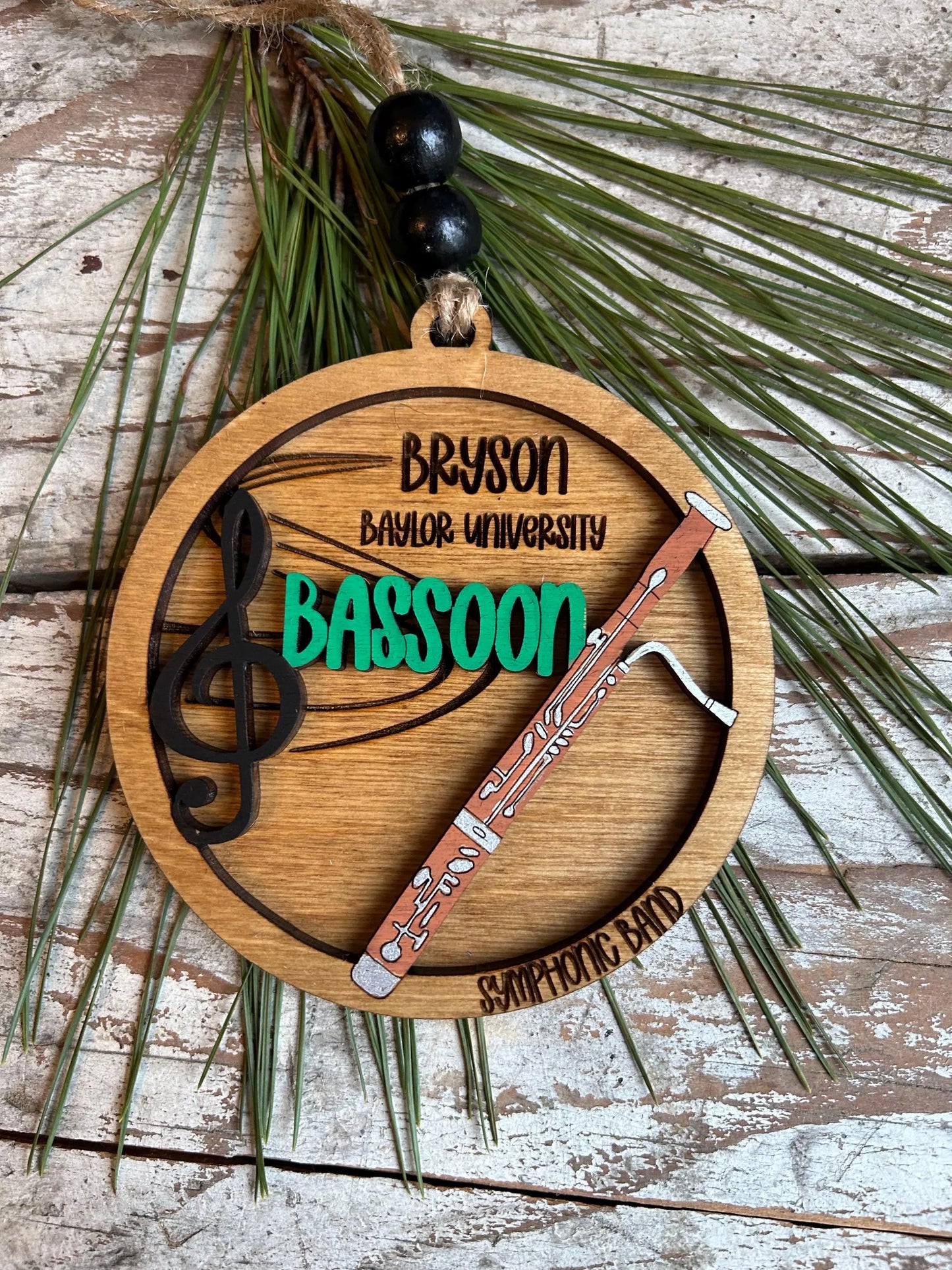 Personalized Bassoon Orchestra Christmas Tree Ornament | Bassoonist Gift | Custom Music Bassoon Lover Keepsake | Bassoon Player  Present