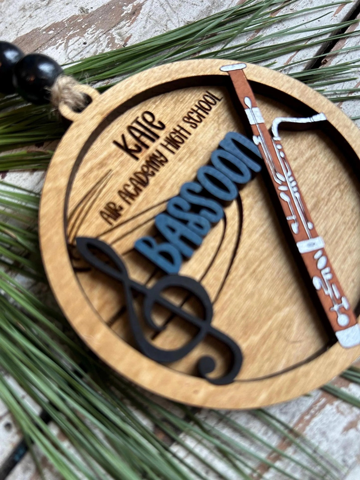 Personalized Bassoon Orchestra Christmas Tree Ornament | Bassoonist Gift | Custom Music Bassoon Lover Keepsake | Bassoon Player  Present