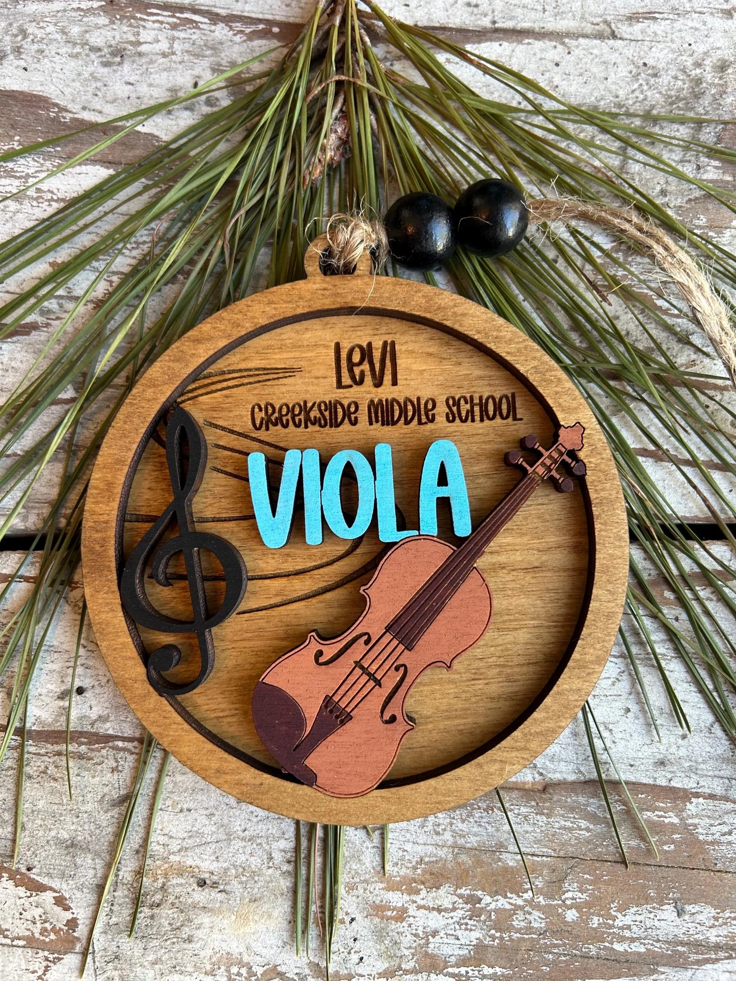 Personalized Viola Orchestra Christmas Tree Ornament | Viola Student Gift | Custom Music Viola Lover Keepsake | First Viola Recital Present