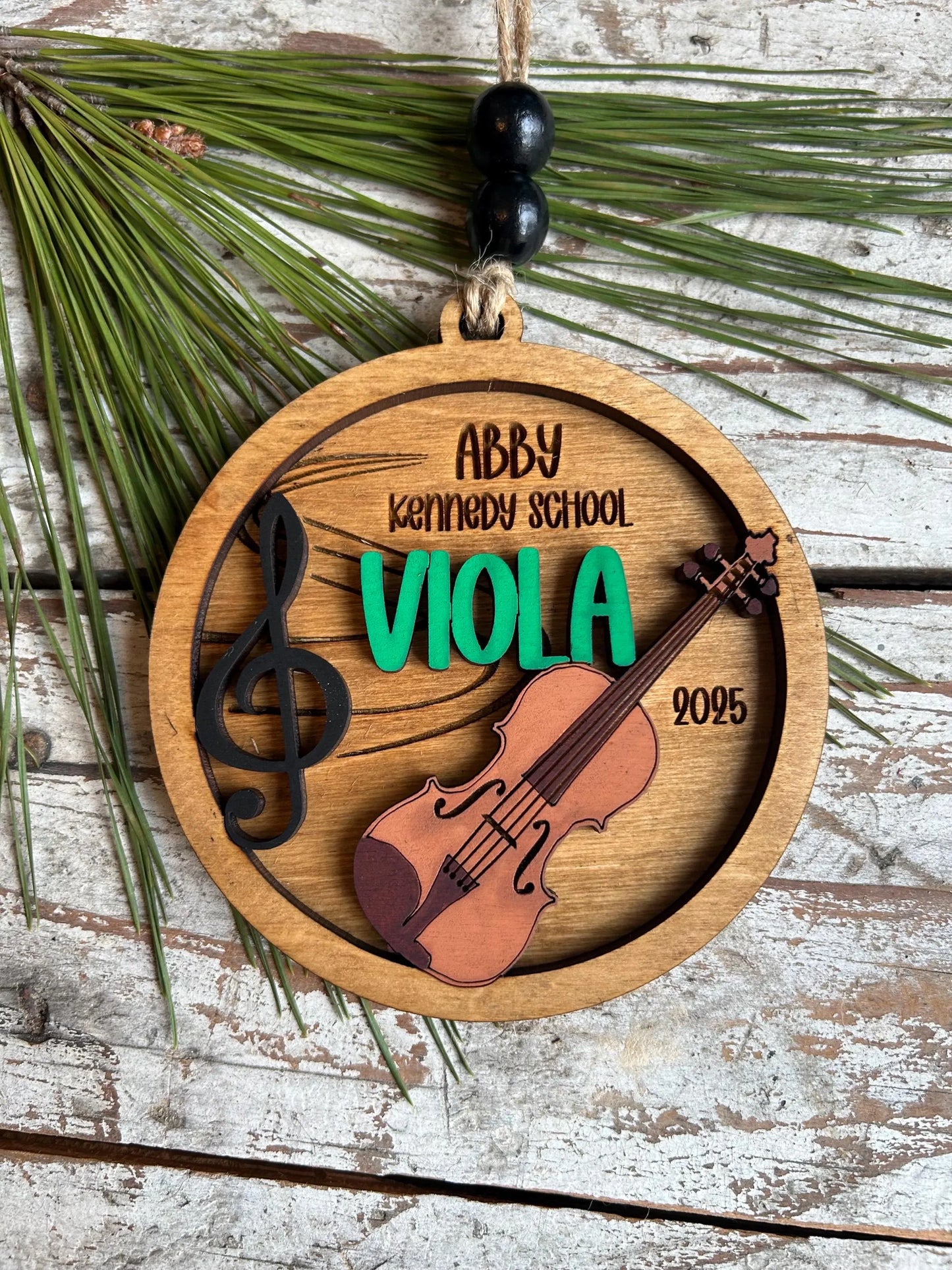 Personalized Viola Orchestra Christmas Tree Ornament | Viola Student Gift | Custom Music Viola Lover Keepsake | First Viola Recital Present