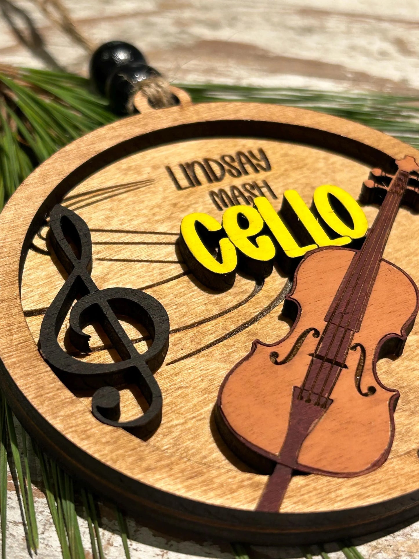 Personalized Cello Orchestra Christmas Tree Ornament | Cellist Gift | Custom Music Cello Lover Keepsake | First Cello Recital Present