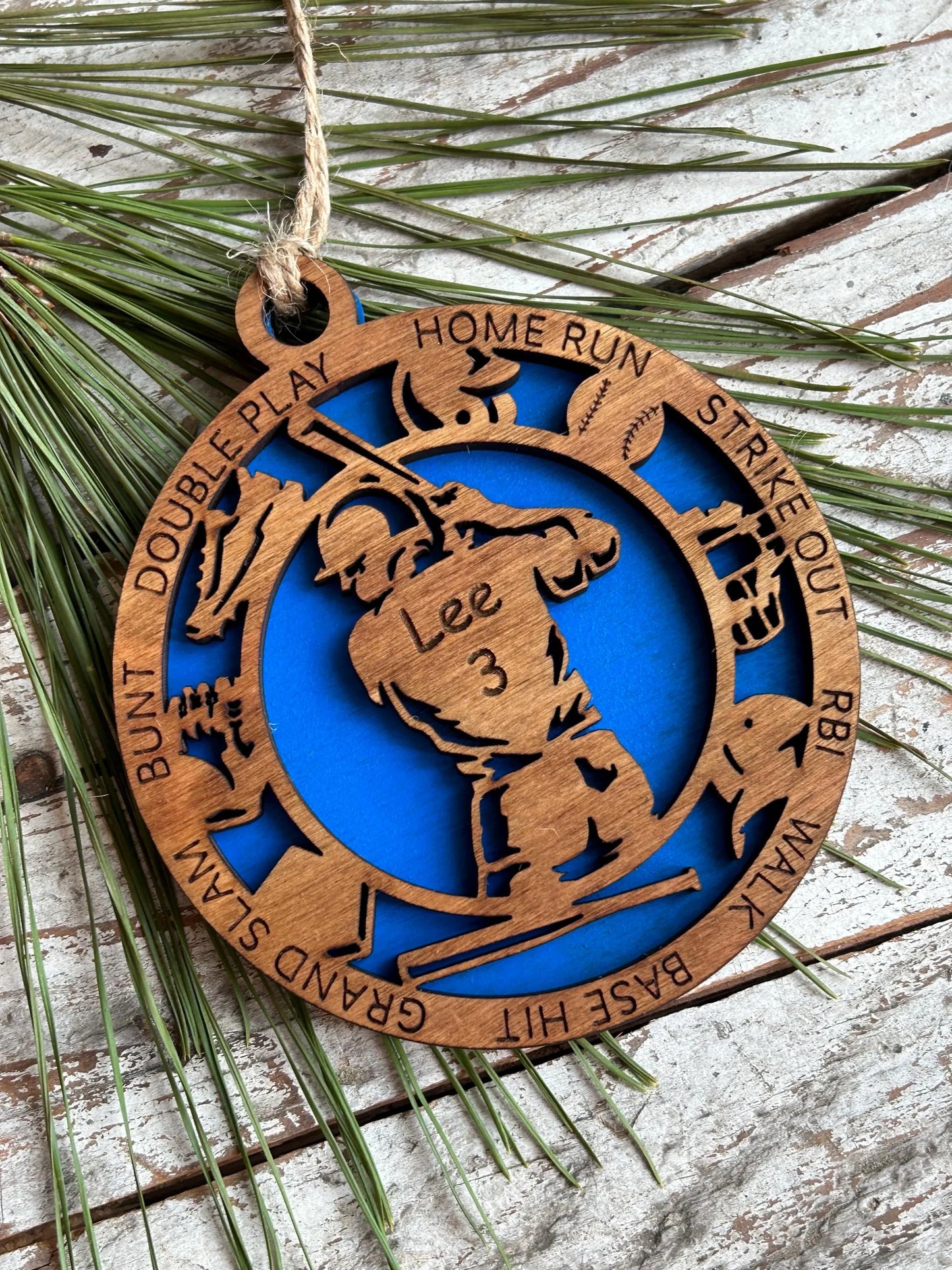 Personalized Baseball Christmas Tree Ornament | Gift for High School Baseball Team | Custom Baseball Player Ornament | Senior Baseball Gift