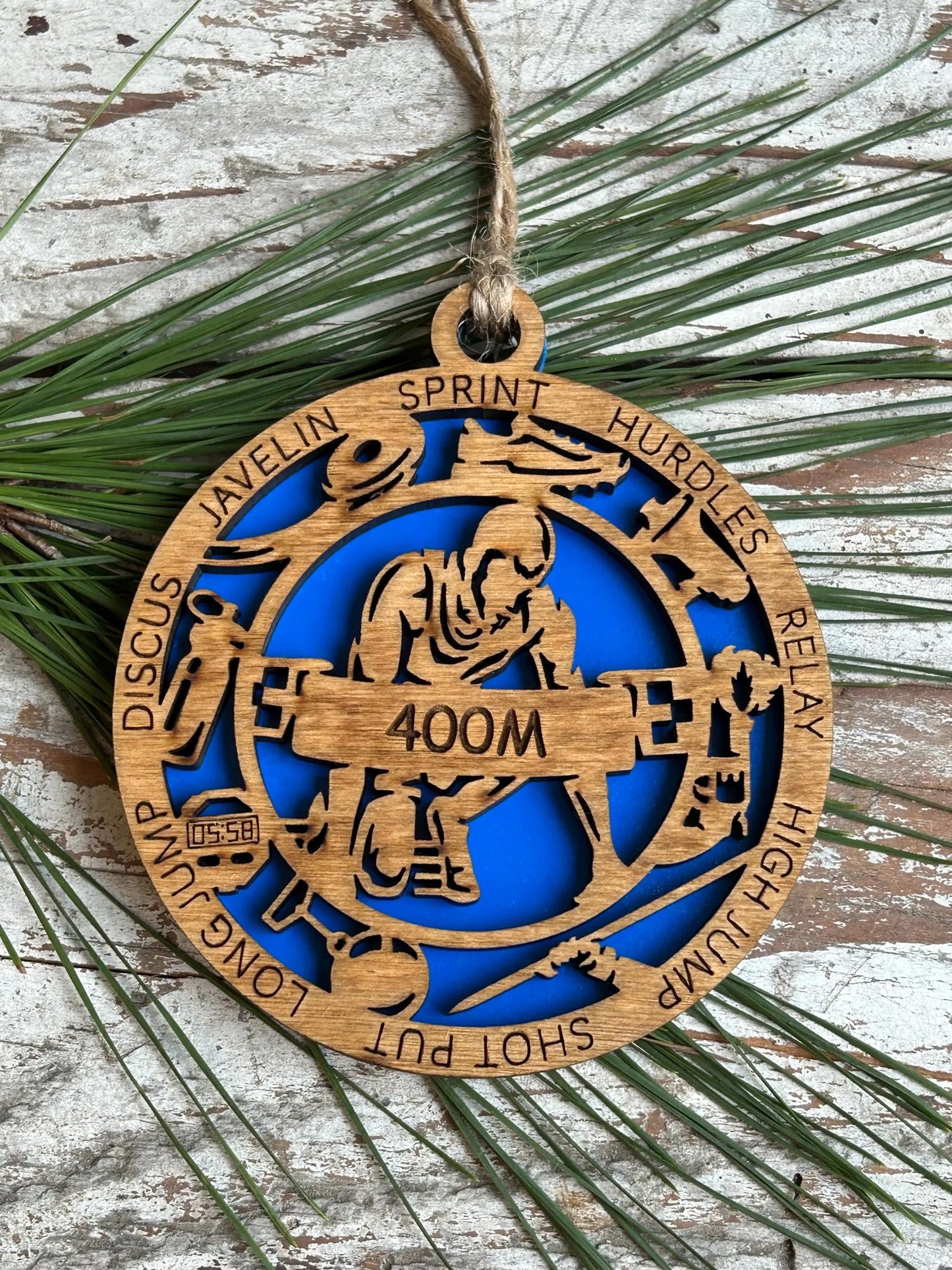 Personalized Track Boy or Girl Christmas Tree Ornament | High School Track & Field Team Gift | Custom Runner| Shot Put | High Jump | Discus