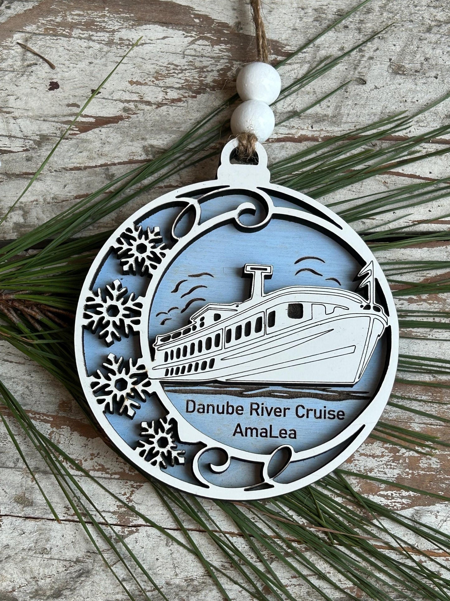 2026 Personalized Riverboat Cruise Christmas Tree Ornament | Family Vacation Ornament | Family Trip Keepsake | Custom River Boat Ship