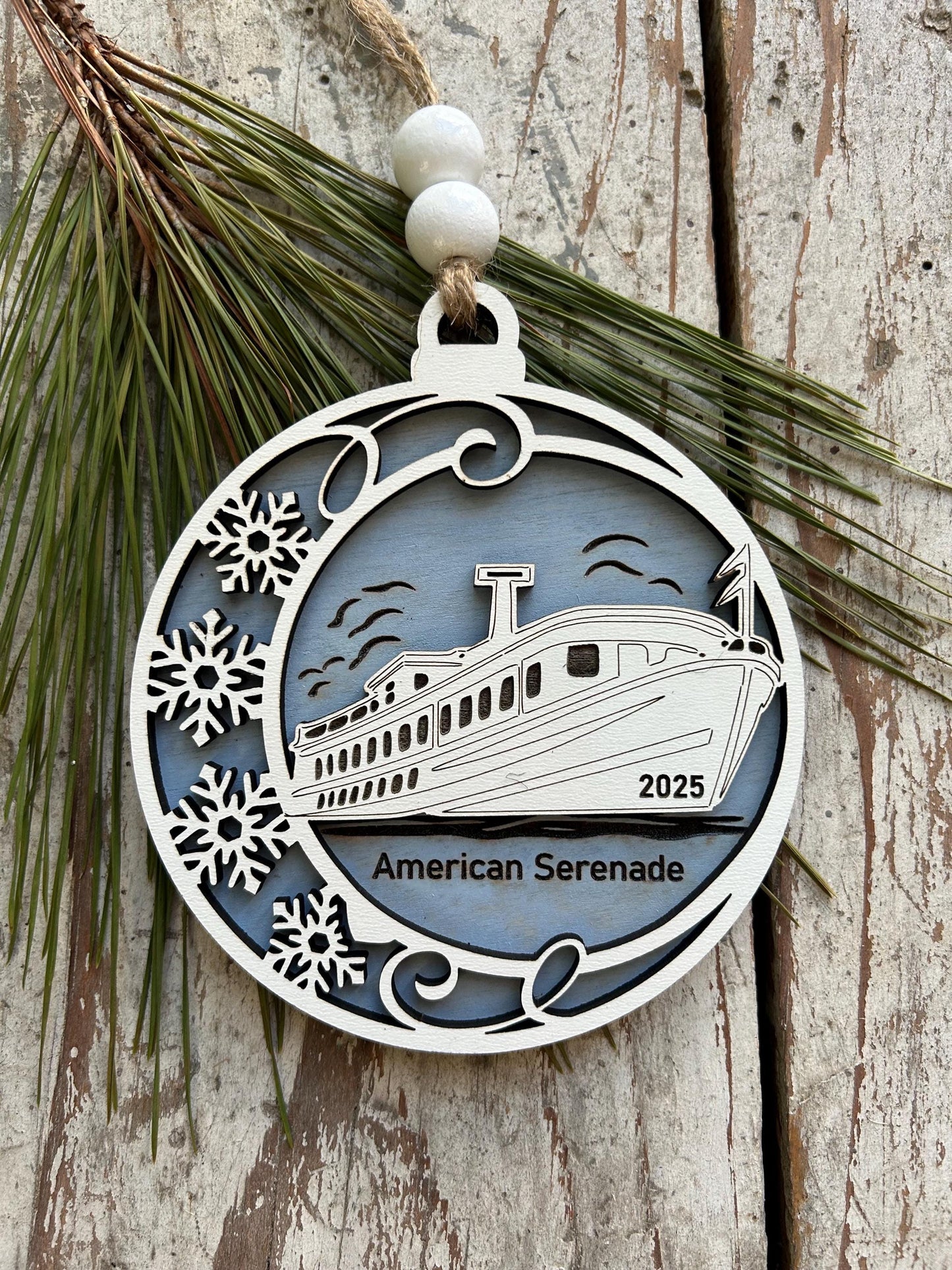 2026 Personalized Riverboat Cruise Christmas Tree Ornament | Family Vacation Ornament | Family Trip Keepsake | Custom River Boat Ship