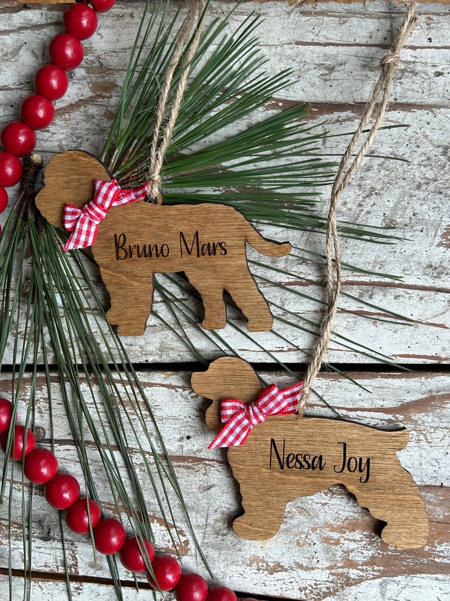 Personalized Cane Corso | Chihuahua | Cockapoo| Cocker Spaniel Dog Breed Christmas Tree Ornament  | Dog Mom | Dog Lover gift