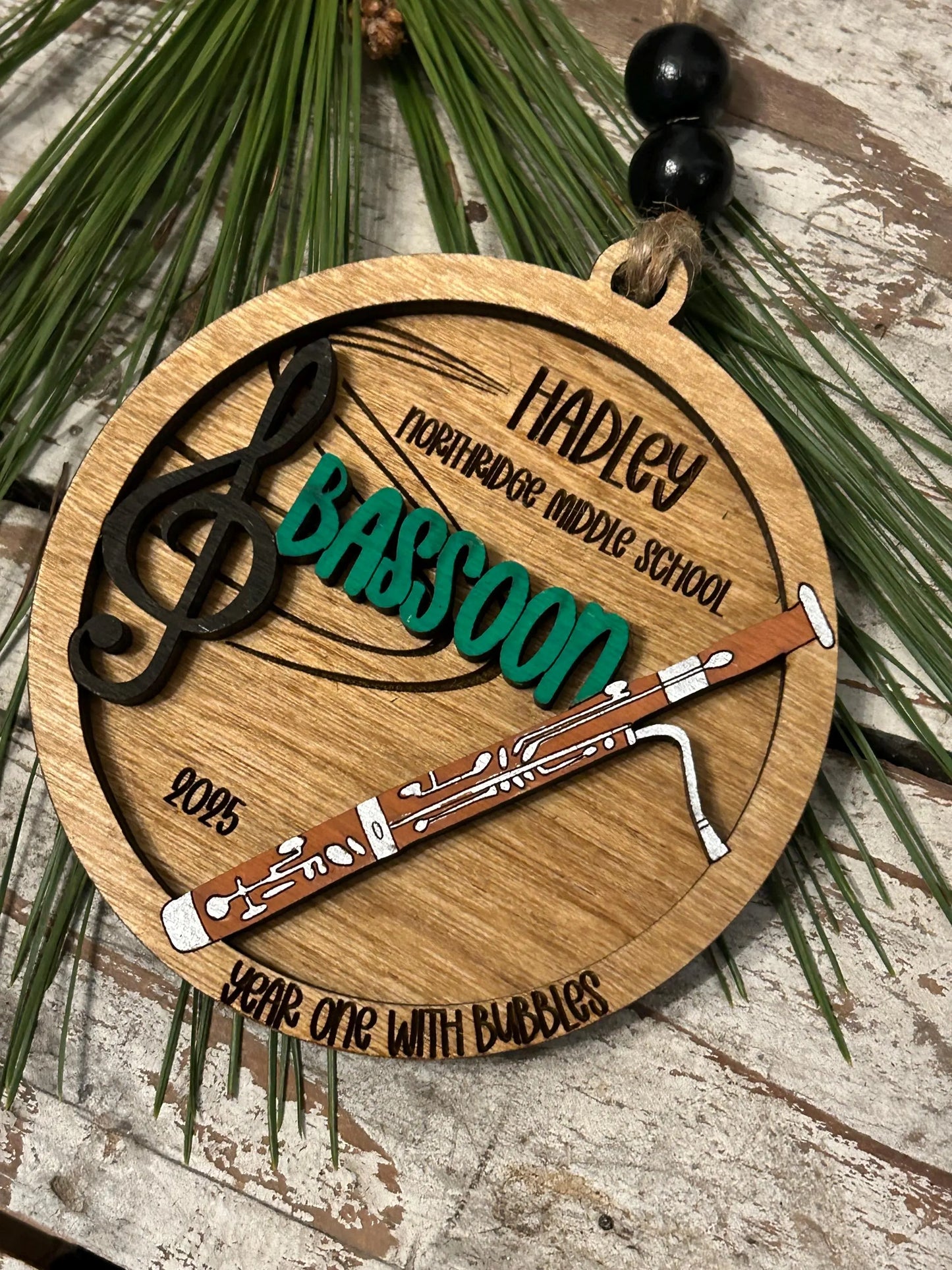 Personalized Bassoon Orchestra Christmas Tree Ornament | Bassoonist Gift | Custom Music Bassoon Lover Keepsake | Bassoon Player  Present