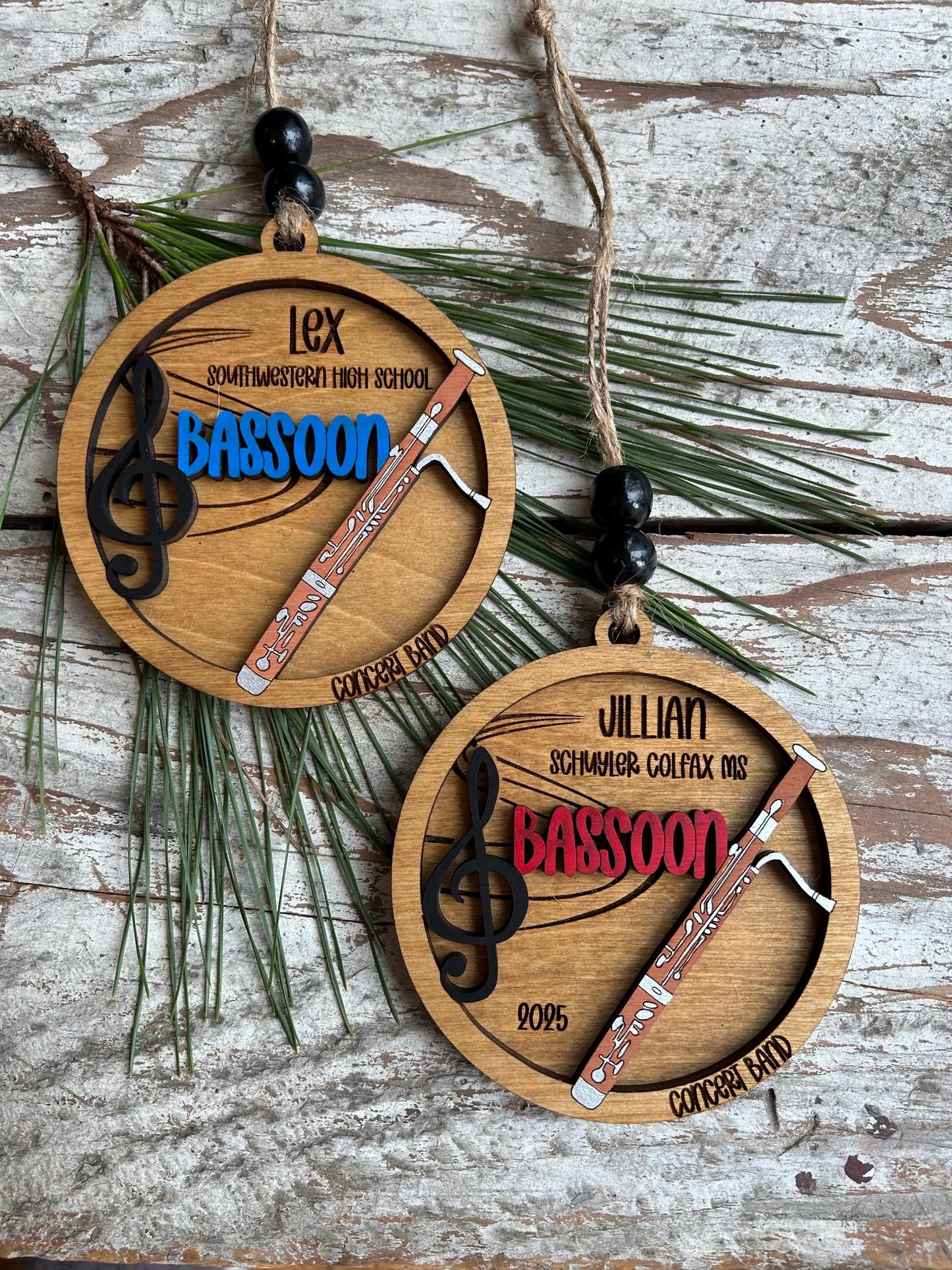 Personalized Bassoon Orchestra Christmas Tree Ornament | Bassoonist Gift | Custom Music Bassoon Lover Keepsake | Bassoon Player  Present