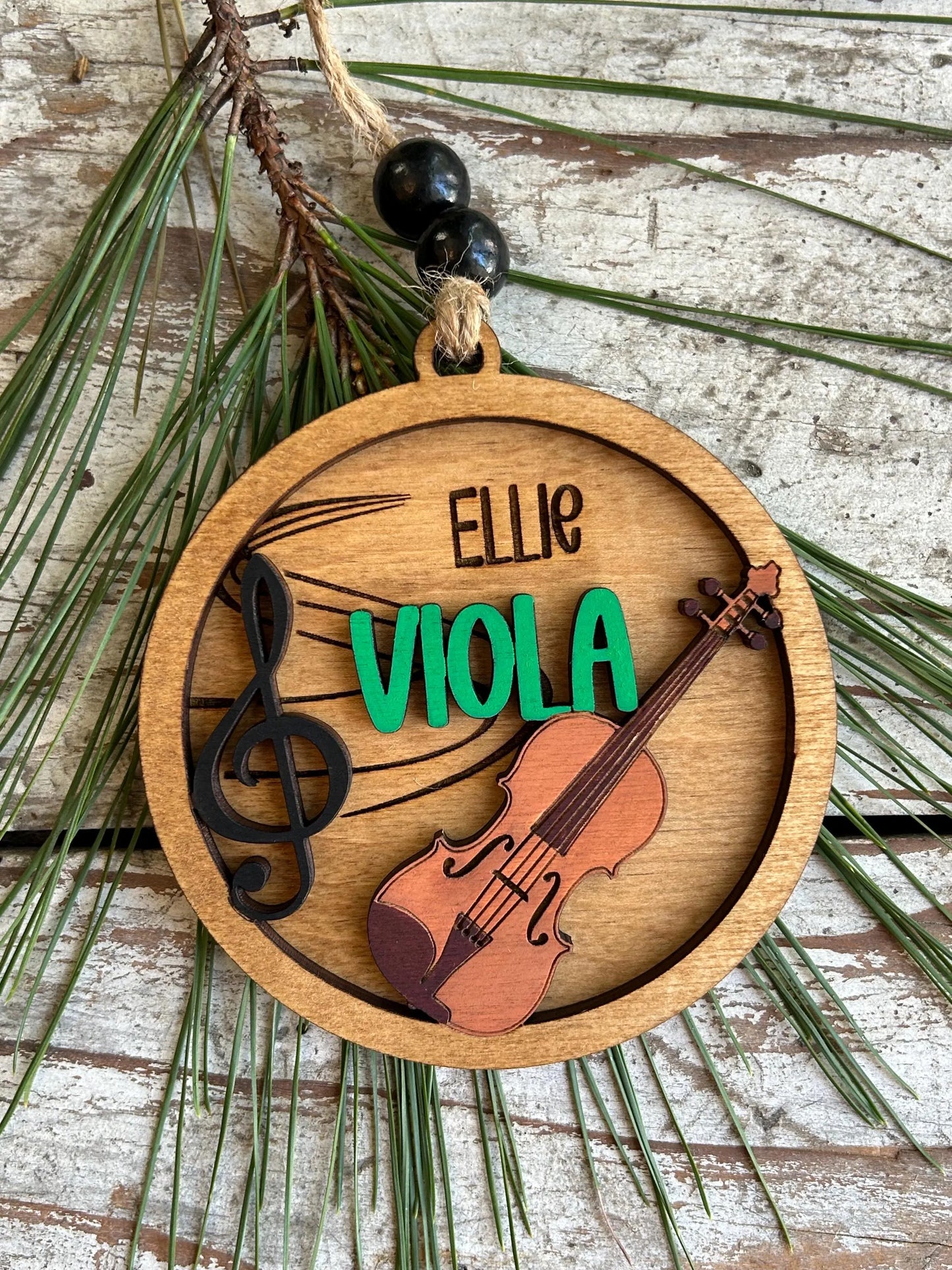 Personalized Viola Orchestra Christmas Tree Ornament | Viola Student Gift | Custom Music Viola Lover Keepsake | First Viola Recital Present
