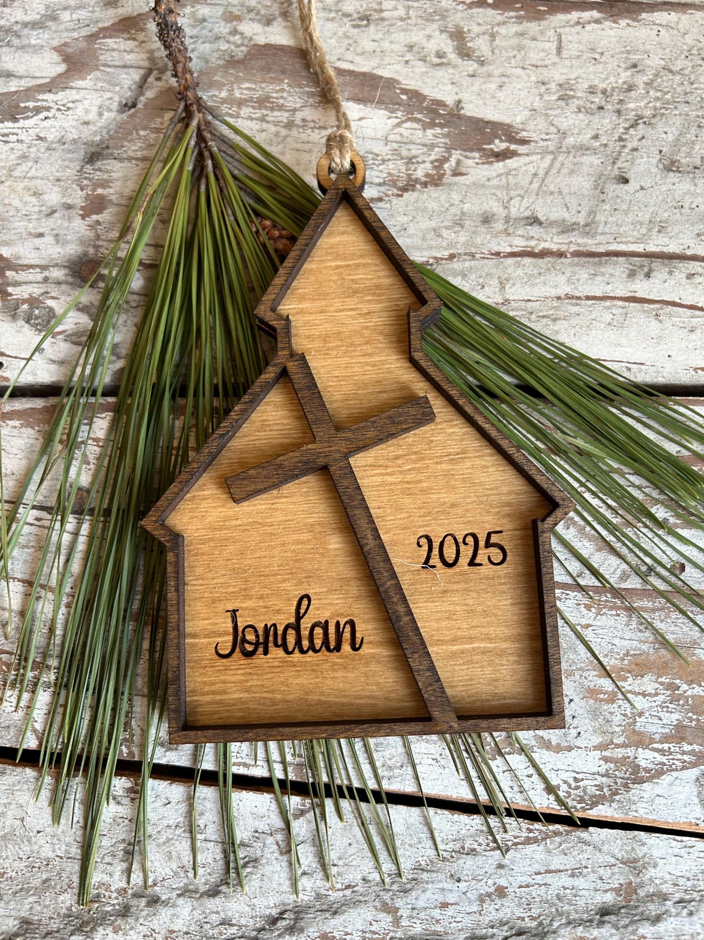 Personalized Church Christmas Tree Ornament | Gift for Sunday School | Gift for Pastor Preacher | Religious Ornament | Fundraiser for Church