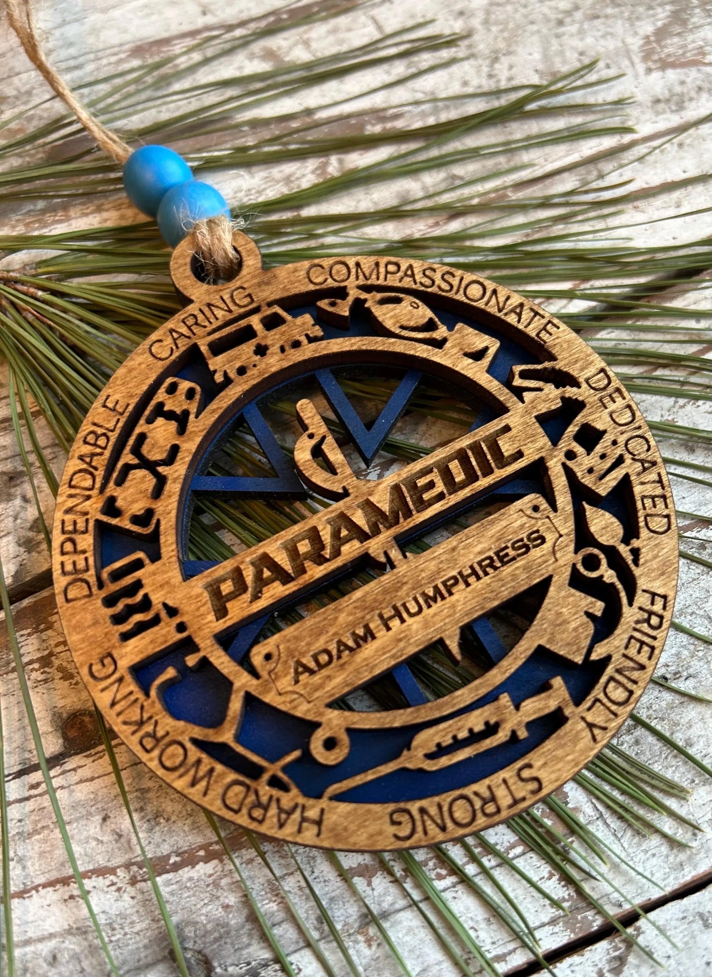 Personalized Paramedic EMT First Responder Christmas Tree keepsake Ornament
