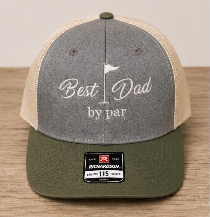 Best Dad by Par Golfer Trucker Hat | Father's Day Gift for Golf Lover