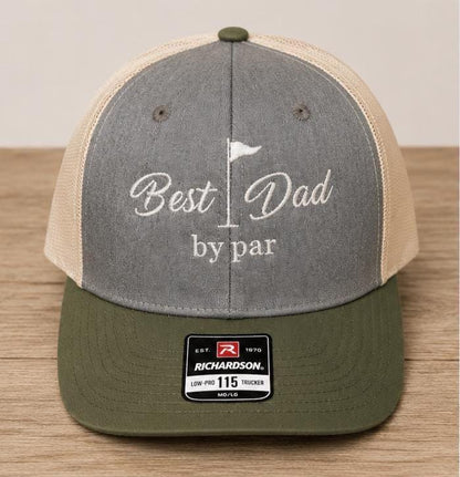 Best Dad by Par Golfer Trucker Hat | Father's Day Gift for Golf Lover