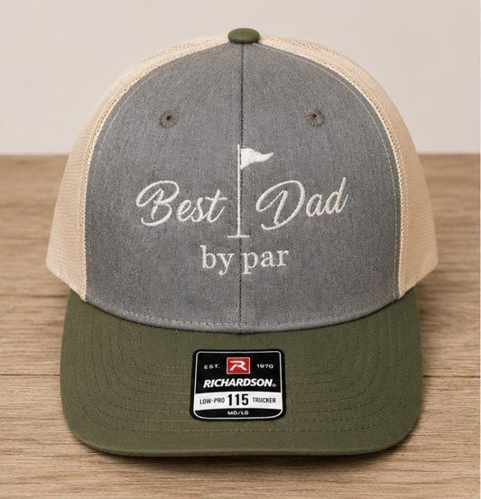 Best Dad by Par Golfer Trucker Hat | Father's Day Gift for Golf Lover