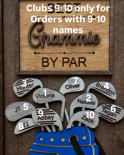 Personalized Dad or Grandpa Golf Sign | Best Dad by Par Fathers Day Golfing Gift for Daddy | Papa Pops Pappy | Golf Lover Custom Present