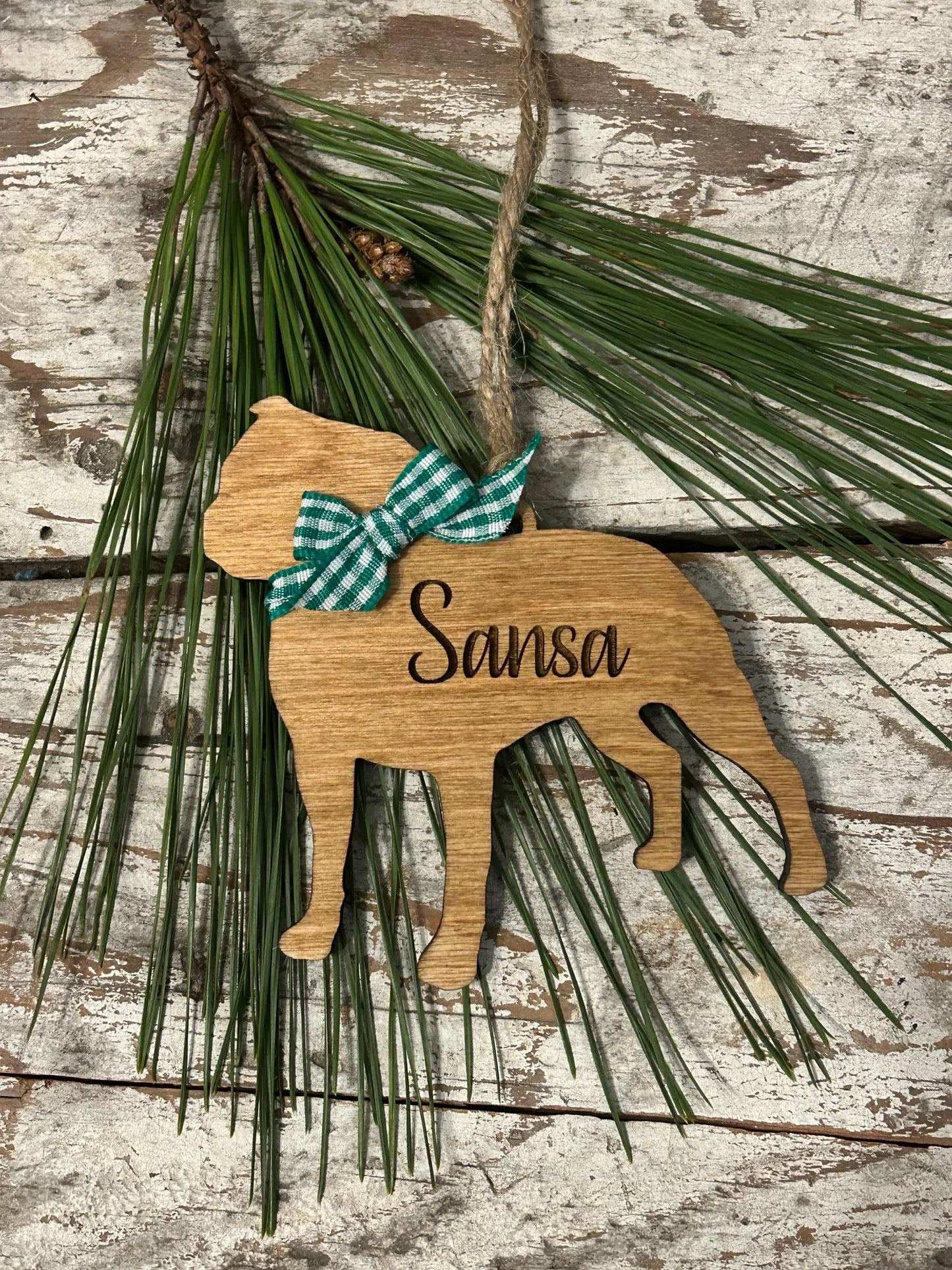 Personalized Jack Russell | Lab Labrador Retriever | Labradoodle | Pitbull Christmas Tree Ornament  | Dog Mom | Dog Lover gift