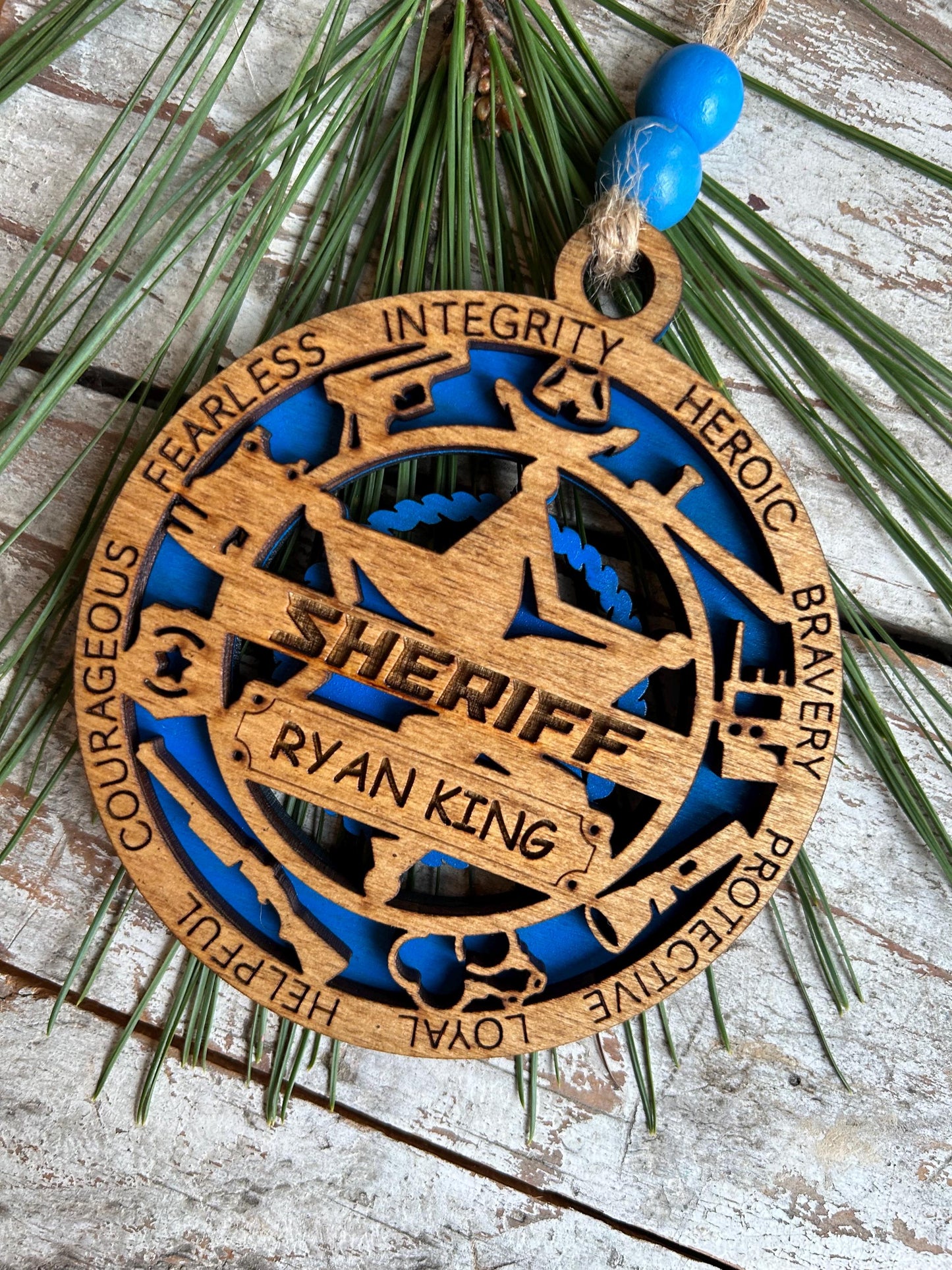 Personalized Police/ Sheriff /Deputy Christmas keepsake Ornament | Gift for Police | Custom Police Ornament | Law Enforcement | Policeman
