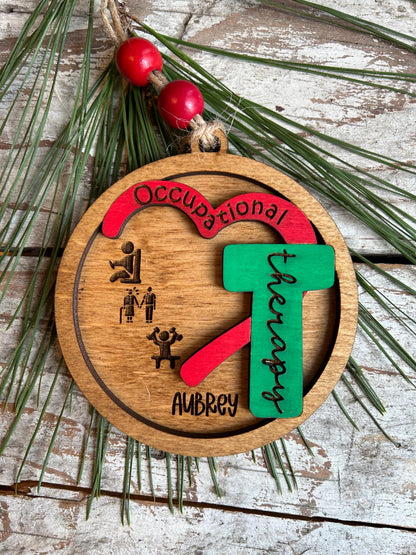 Personalized Occupational Therapist Christmas Tree Ornament | Custom OT Thank You Present | Doctor of Occupational Therapy Graduation Gift |
