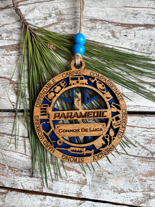 Personalized Paramedic EMT First Responder Christmas Tree keepsake Ornament