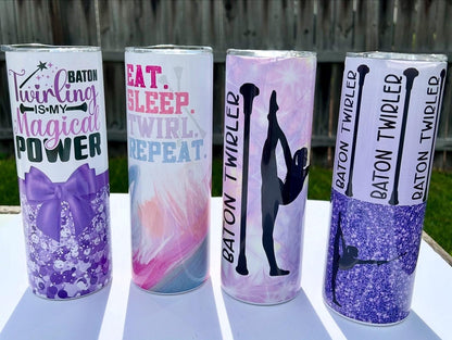 Baton Twirler Tumbler | Gift for Majorette | Baton Coach or Twirl Mama Stainless Steel 20 oz Cup