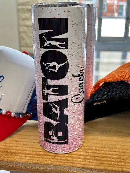 Baton Twirler Tumbler | Gift for Majorette | Baton Coach or Twirl Mama Stainless Steel 20 oz Cup