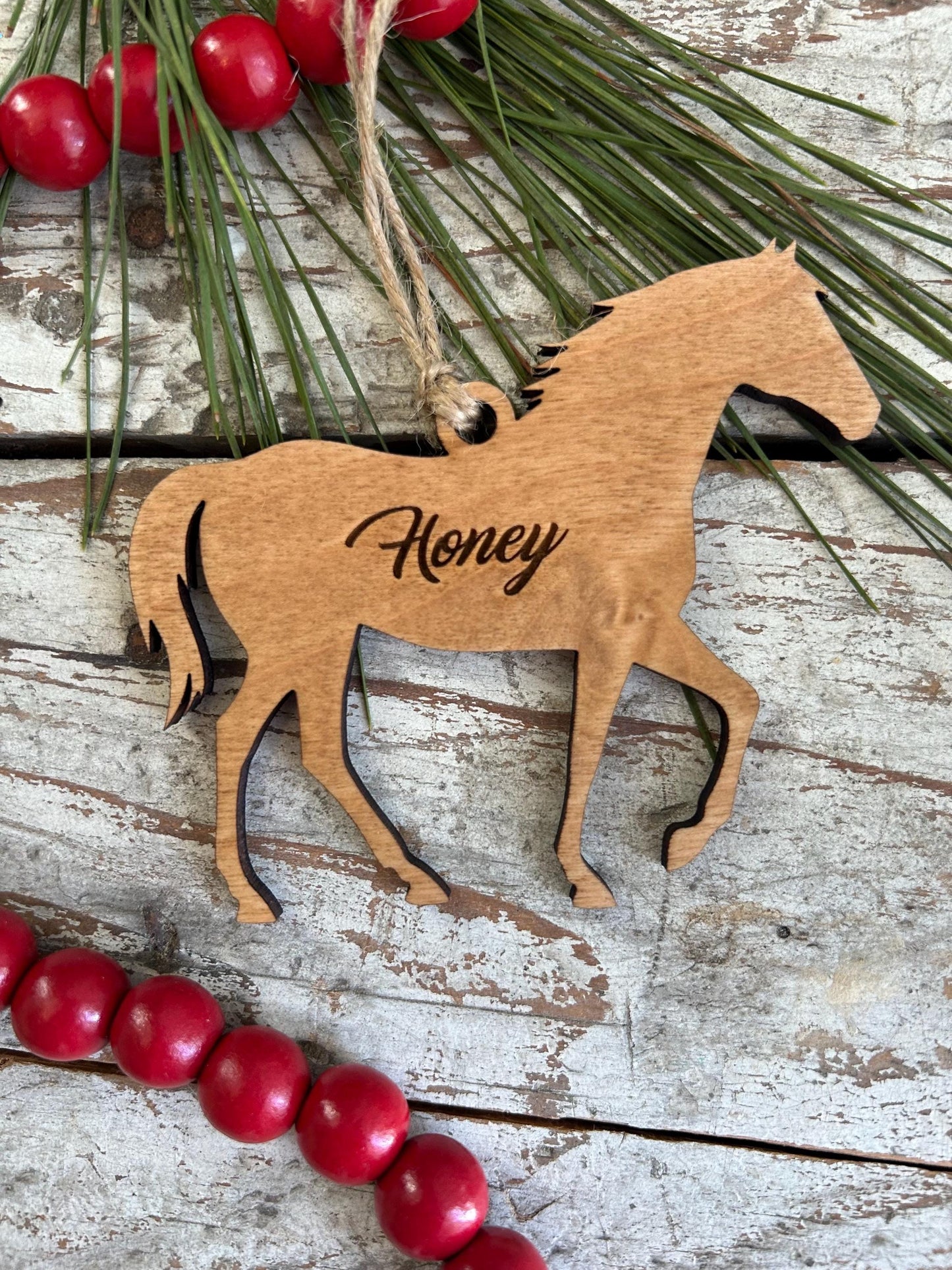 Personalized Horse Christmas Ornament | Gift for Horse Lover | Custom Horseback Riding Students Gift | Equine Equestrian Keepsake
