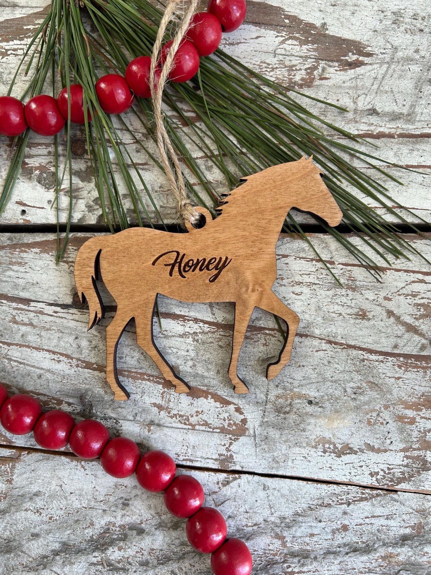Personalized Horse Christmas Ornament | Gift for Horse Lover | Custom Horseback Riding Students Gift | Equine Equestrian Keepsake