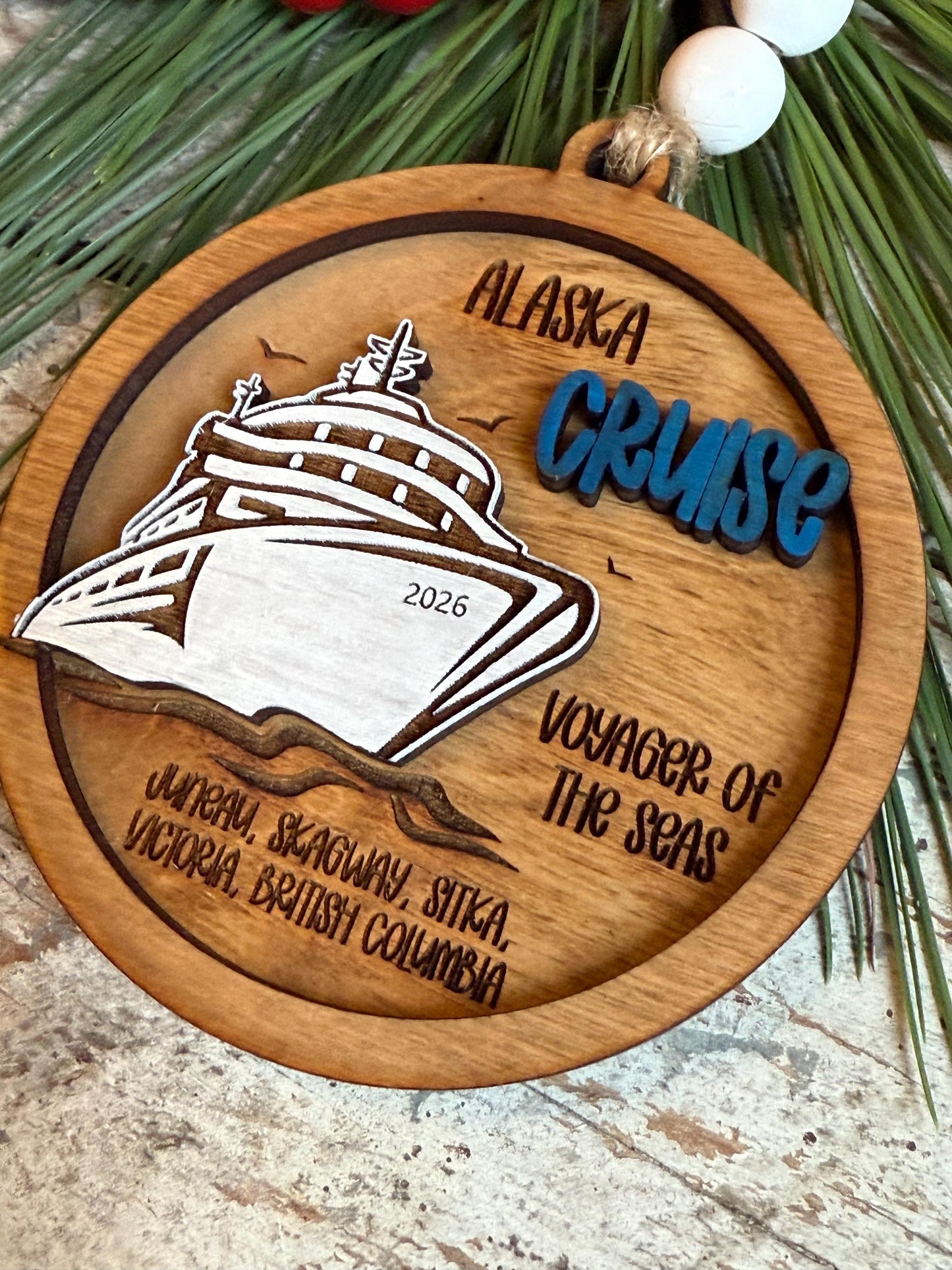 2026 Personalized Cruise Christmas Tree Ornament | Family Vacation Ornament | Family Trip Keepsake | Custom Cruising Ship