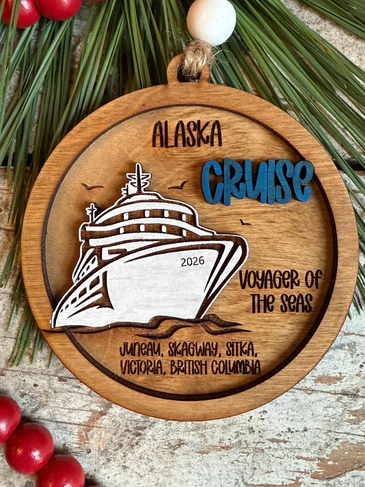 2026 Personalized Cruise Christmas Tree Ornament | Family Vacation Ornament | Family Trip Keepsake | Custom Cruising Ship