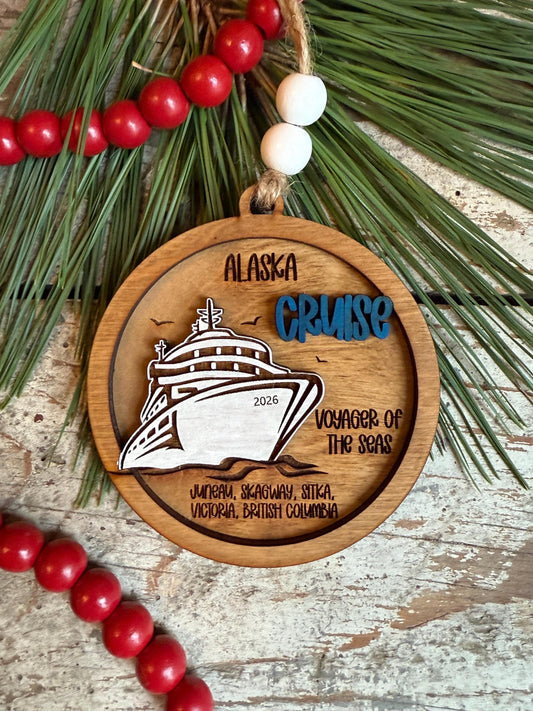2026 Personalized Cruise Christmas Tree Ornament | Family Vacation Ornament | Family Trip Keepsake | Custom Cruising Ship