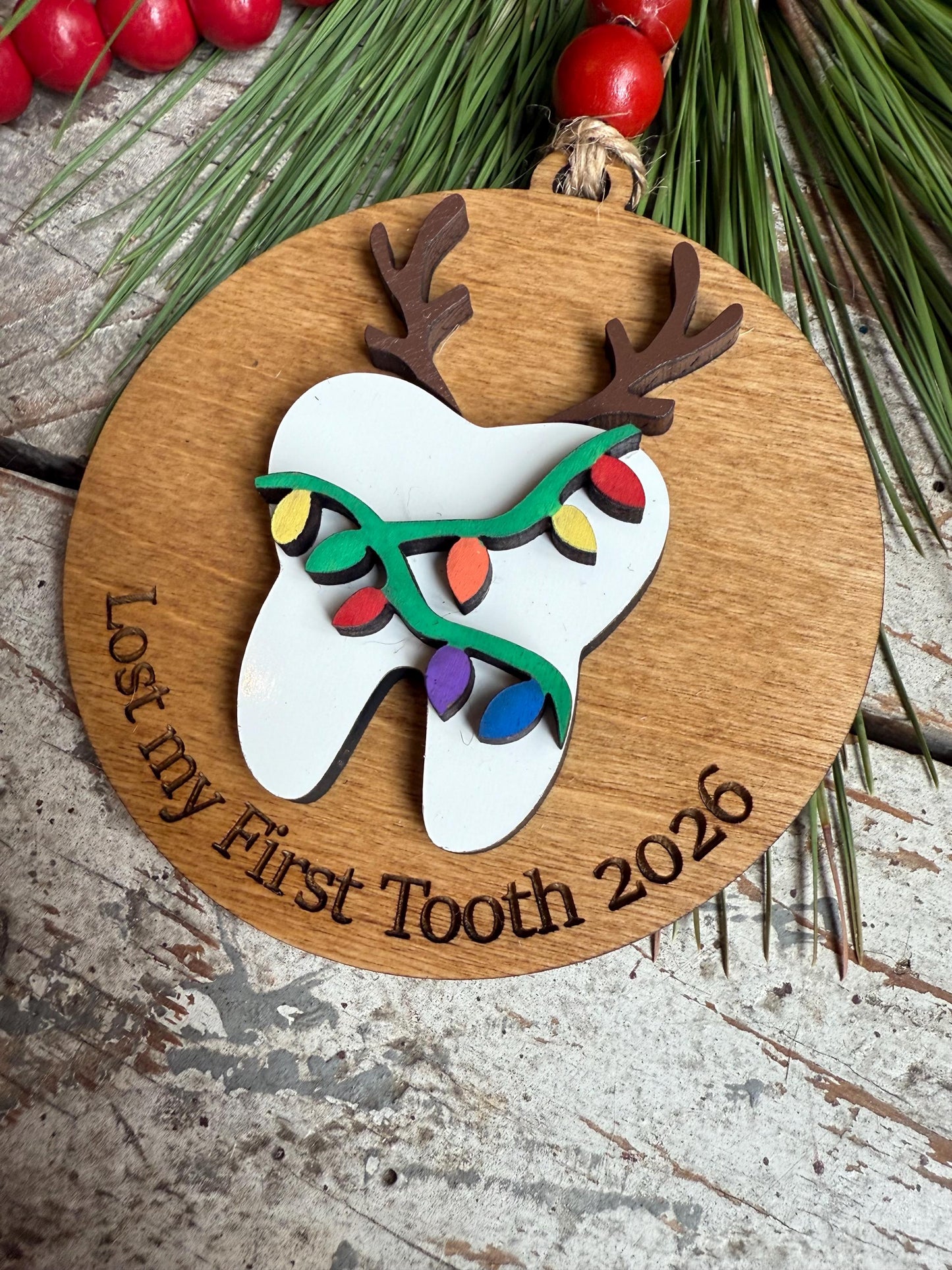 Personalized Dental Hygienist Christmas Tree Ornament | Gift for Dentist | Orthodontist | Dental Assistant Team Party Present | First Tooth