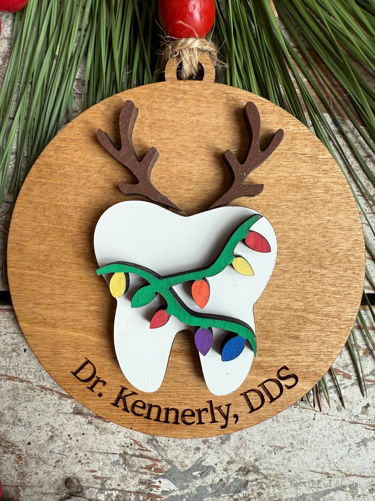 Personalized Dentist Christmas Tree Ornament | Gift for Dental Assistant | Orthodontist | Dental Hygienist Team Party Present | Tooth