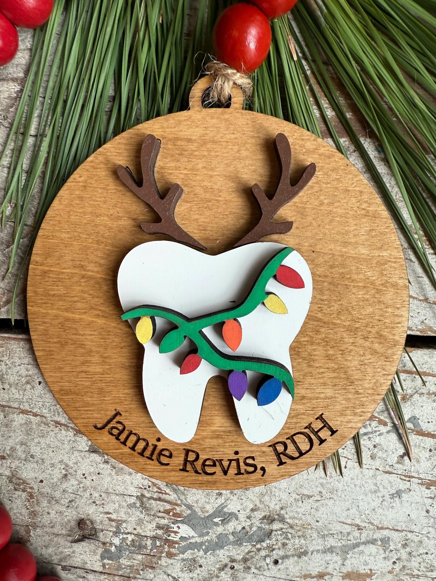 Personalized First Tooth Christmas Tree Ornament | Lost First Tooth | Dentist Visit