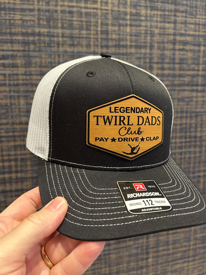 Legendary Twirl Dads Club Trucker Hat | Pay Drive Clap Cap for Baton Twirling Dad