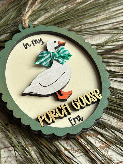 In My Porch Goose Era Christmas Tree Ornament | Best Friend Daughter Gift | Silly Goose